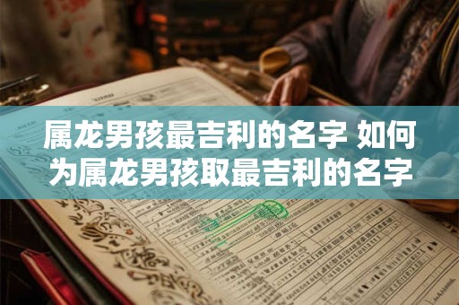 属龙男孩最吉利的名字 如何为属龙男孩取最吉利的名字