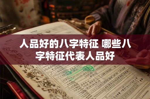 人品好的八字特征 哪些八字特征代表人品好