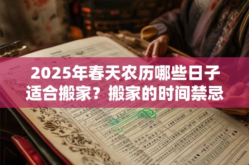 2025年春天农历哪些日子适合搬家？搬家的时间禁忌