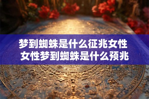 梦到蜘蛛是什么征兆女性 女性梦到蜘蛛是什么预兆