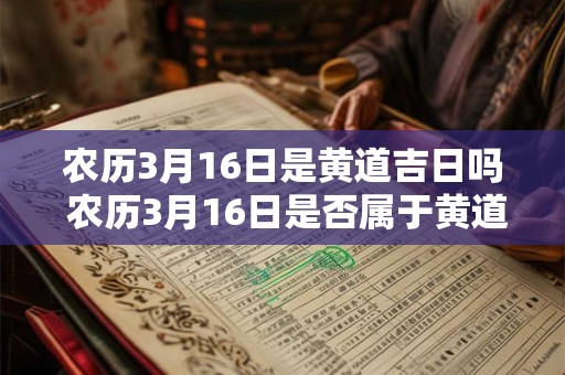农历3月16日是黄道吉日吗 农历3月16日是否属于黄道吉日