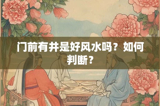门前有井是好风水吗？如何判断？