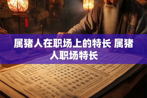 属猪人在职场上的特长 属猪人职场特长