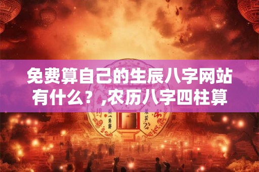 免费算自己的生辰八字网站有什么？,农历八字四柱算命免费