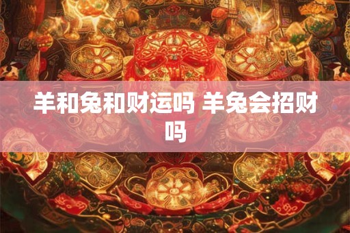 羊和兔和财运吗 羊兔会招财吗