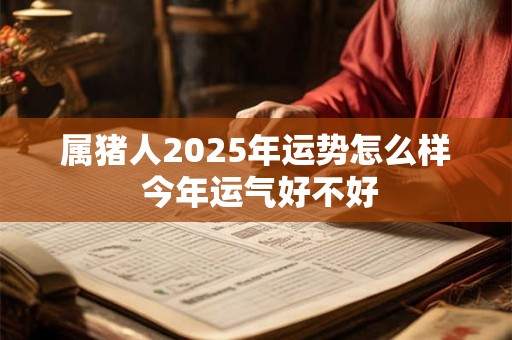 属猪人2025年运势怎么样 今年运气好不好