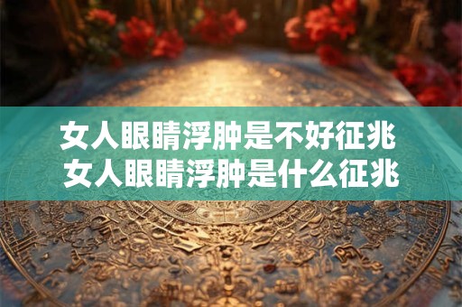 女人眼睛浮肿是不好征兆 女人眼睛浮肿是什么征兆