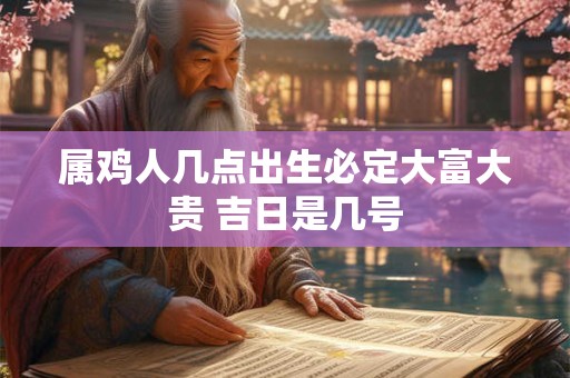 属鸡人几点出生必定大富大贵 吉日是几号