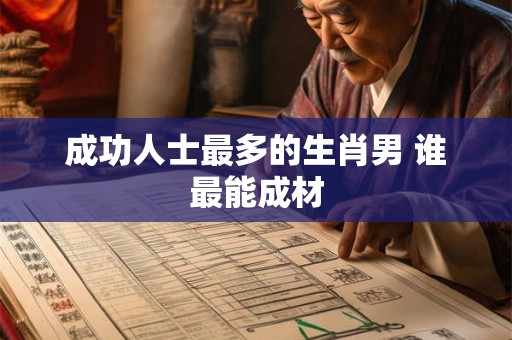 成功人士最多的生肖男 谁最能成材