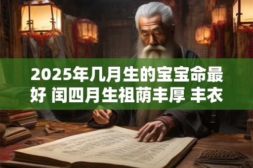 2025年几月生的宝宝命最好 闰四月生祖荫丰厚 丰衣足食