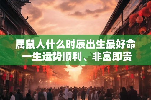 属鼠人什么时辰出生最好命 一生运势顺利、非富即贵