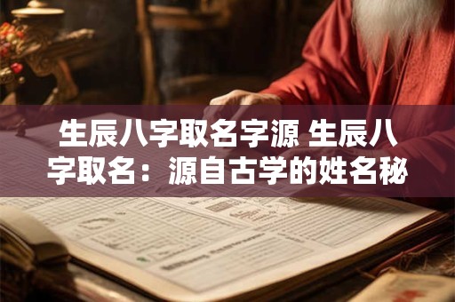 生辰八字取名字源 生辰八字取名：源自古学的姓名秘密