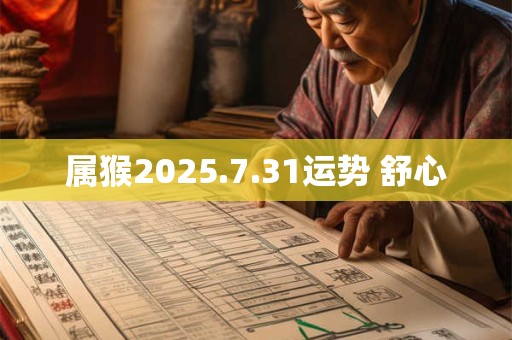 属猴2025.7.31运势 舒心