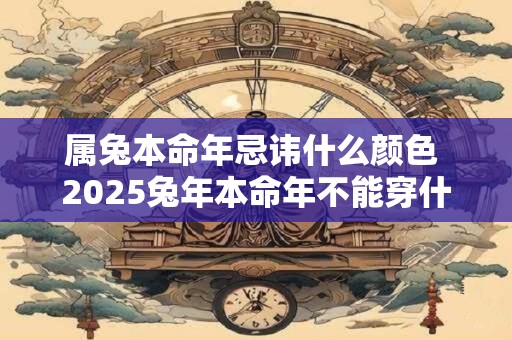 属兔本命年忌讳什么颜色 2025兔年本命年不能穿什么颜色