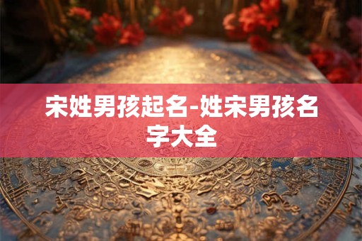 宋姓男孩起名-姓宋男孩名字大全