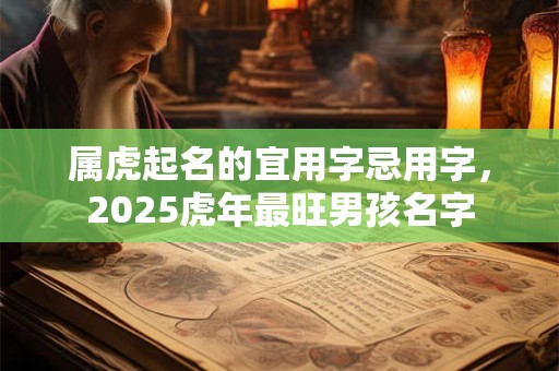 属虎起名的宜用字忌用字，2025虎年最旺男孩名字