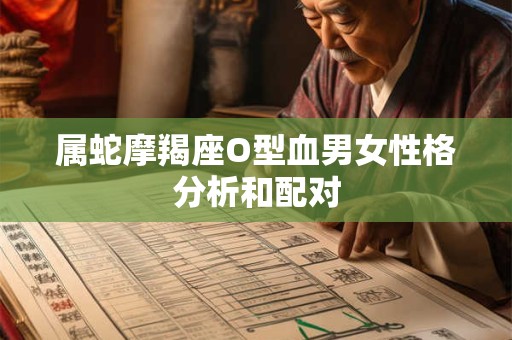 属蛇摩羯座O型血男女性格分析和配对