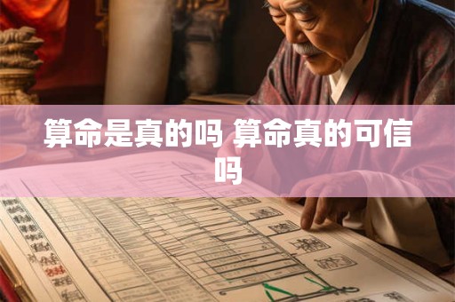 算命是真的吗 算命真的可信吗