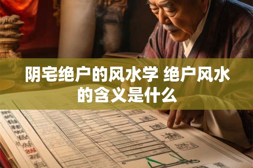 阴宅绝户的风水学 绝户风水的含义是什么