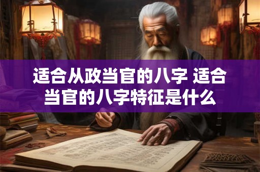 适合从政当官的八字 适合当官的八字特征是什么