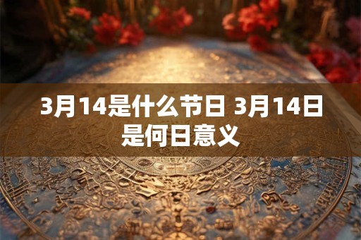 3月14是什么节日 3月14日是何日意义