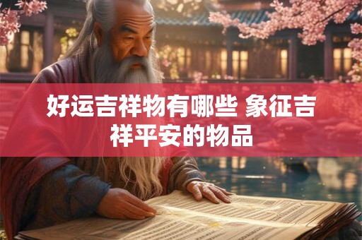 好运吉祥物有哪些 象征吉祥平安的物品 好运吉祥物有哪些 象征吉祥平安的物品