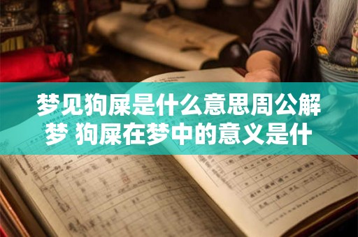 梦见狗屎是什么意思周公解梦 狗屎在梦中的意义是什么