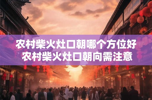农村柴火灶口朝哪个方位好 农村柴火灶口朝向需注意的方位