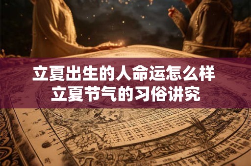 立夏出生的人命运怎么样 立夏节气的习俗讲究
