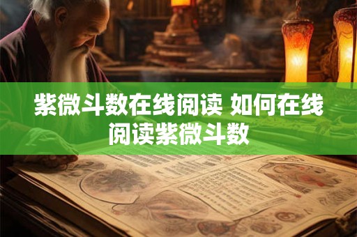 紫微斗数在线阅读 如何在线阅读紫微斗数