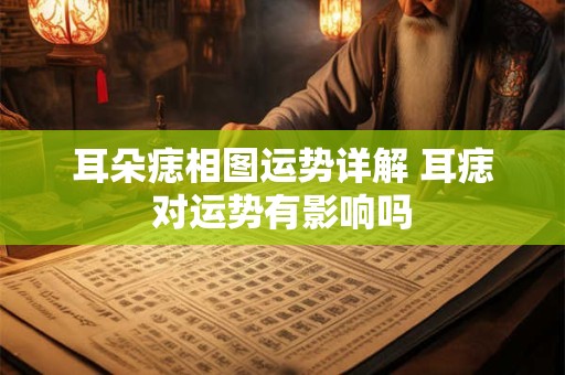 耳朵痣相图运势详解 耳痣对运势有影响吗