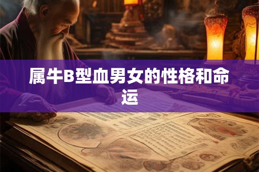 属牛B型血男女的性格和命运