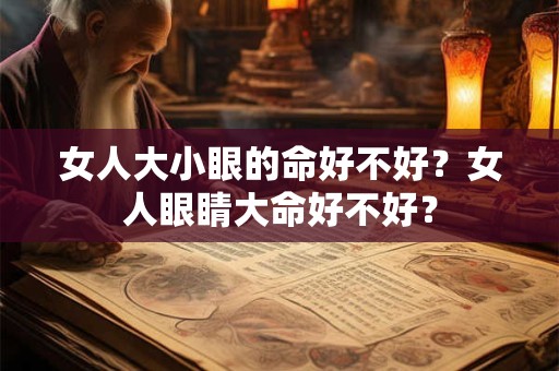 女人大小眼的命好不好？女人眼睛大命好不好？