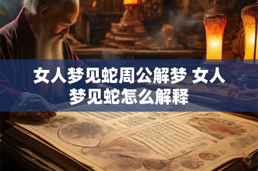 女人梦见蛇周公解梦 女人梦见蛇怎么解释