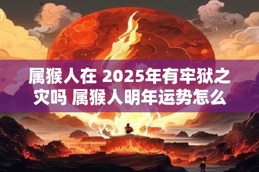 属猴人在 2025年有牢狱之灾吗 属猴人明年运势怎么样