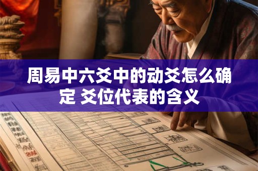 周易中六爻中的动爻怎么确定 爻位代表的含义
