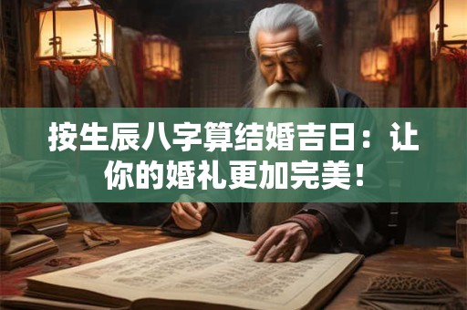 按生辰八字算结婚吉日：让你的婚礼更加完美！