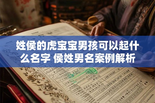 姓侯的虎宝宝男孩可以起什么名字 侯姓男名案例解析