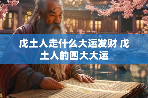 戊土人走什么大运发财 戊土人的四大大运