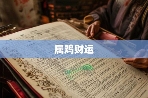 属鸡财运
