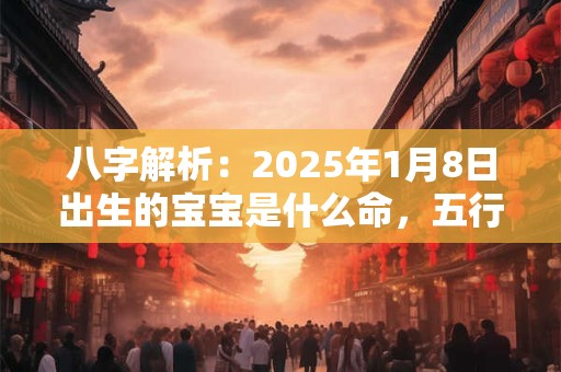 八字解析：2025年1月8日出生的宝宝是什么命，五行缺什么