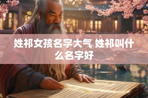 姓祁女孩名字大气 姓祁叫什么名字好