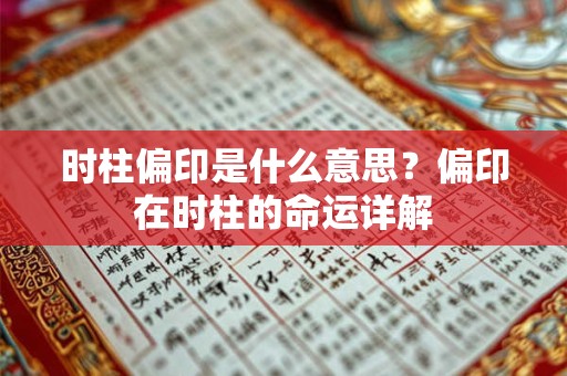 时柱偏印是什么意思？偏印在时柱的命运详解