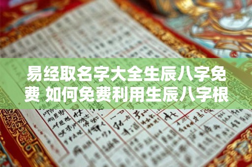 易经取名字大全生辰八字免费 如何免费利用生辰八字根据易经取一个好名字