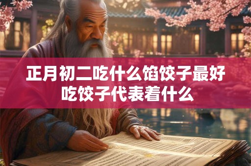 正月初二吃什么馅饺子最好 吃饺子代表着什么