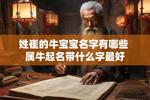 姓崔的牛宝宝名字有哪些 属牛起名带什么字最好