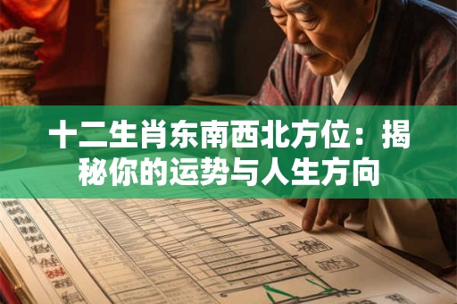 十二生肖东南西北方位：揭秘你的运势与人生方向