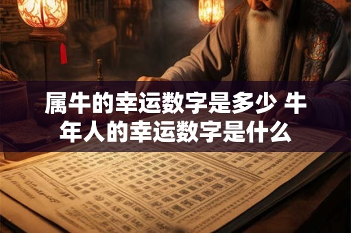 属牛的幸运数字是多少 牛年人的幸运数字是什么