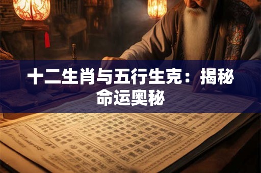 十二生肖与五行生克：揭秘命运奥秘