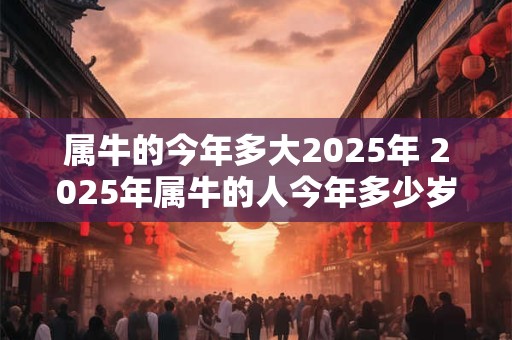 属牛的今年多大2025年 2025年属牛的人今年多少岁